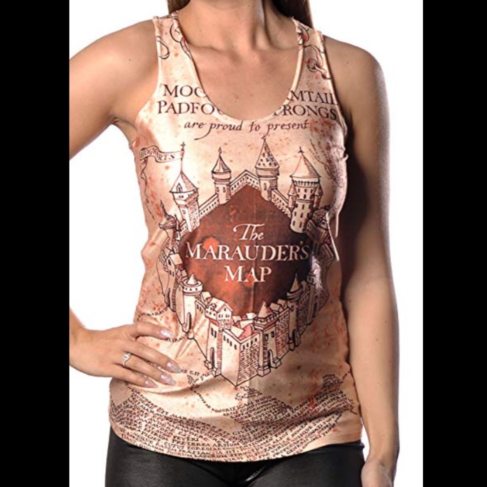 Marauders Map Harry Potter Tank in Size Small